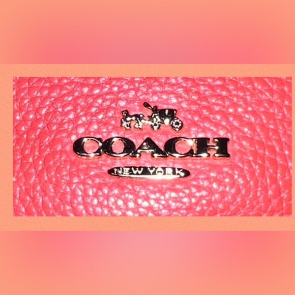 Coach Prairie Leather Satchel Crossbody Strap Lovely Orange Color Excellent Cond - Picture 15 of 17